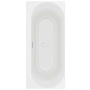 Villeroy and Boch Loop &amp; friends corner bath duo UBA180LOF2V-RW 180x80cm, oval inner shape, stone white