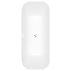 Villeroy et Boch Finion baignoire îlot rectangulaire 177FIN7A2BCV3RW 170 x 70 cm, tablier Color on Demand, blanc pierre, champagne