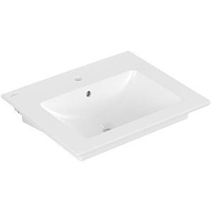 Villeroy und Boch Venticello Waschtisch 4124G6RW 60x50cm, stone white C-plus, mit Hahnloch, mit Überlauf, Unterseite geschliffen