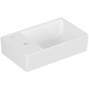 Villeroy and Boch Avento Cloakroom basin 43003RR1 36 x 22 cm, 2000 hole, without overflow, right, white C-plus