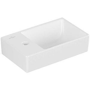 Villeroy and Boch Avento Cloakroom basin 43003RRW 36 x 22 cm, 2000 hole, without overflow, right, stone white C-plus