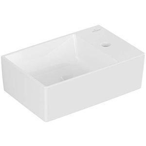 Villeroy & Boch Memento 2.0 Handwaschbecken  43234001 40x26cm, 1 Hahnloch, ohne Überlauf, Weiß