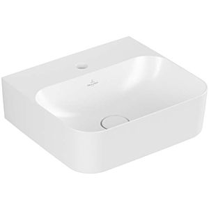 Villeroy and Boch Finion Cloakroom basin 436443RW 43x39cm, stone white C +, 2000 tap hole, without overflow