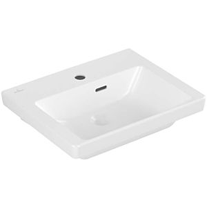 Villeroy et Boch Subway 3.0 lave-mains 4370FFRW 50x40cm, avec trou pour robinet / avec trop-plein, blanc pierre C-plus