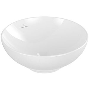 Villeroy and Boch Loop &amp; friends countertop washbasin 4A4500R1 d = 38cm, without tap platform, with overflow, white C-plus