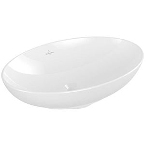 Villeroy and Boch Loop &amp; friends countertop washbasin 4A470001 56x38cm, oval, without tap platform, with overflow, white