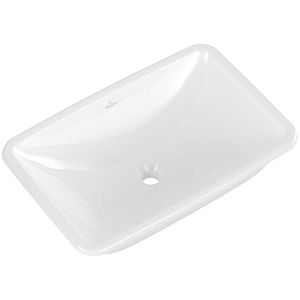 Villeroy and Boch Loop &amp; friends undermount washbasin 4A580001 without tap hole bank, with overflow, 61.5 x 39 cm, white