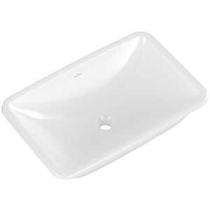 Villeroy und Boch Loop & friends Einbauwaschbecken 4A660001 ohne Hahnlochbank, mit Überlauf, 67,5 x 45 cm, weiß