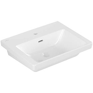 Villeroy und Boch Subway 3.0 Waschtisch 4A7055R1 55x44cm, mit 1 Hahnloch/mit Überlauf, weiß C-plus