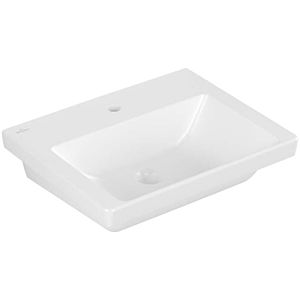 Villeroy und Boch Subway 3.0 Waschtisch 4A7056RW 55x44cm, mit 1 Hahnloch/ohne Überlauf, stone white C-plus