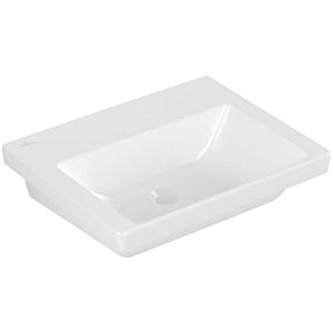 Villeroy and Boch Subway 3.0 washbasin 4A705801 55x44cm, without tap hole / without overflow, white