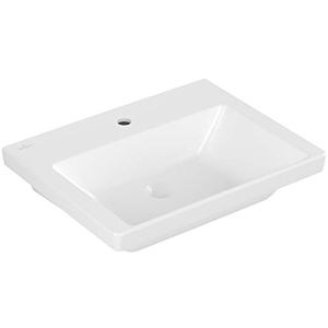 Villeroy und Boch Subway 3.0 Schrank-Waschtisch 4A7061RW 60x47cm, mit 1 Hahnloch/ohne Überlauf, stone white C-plus