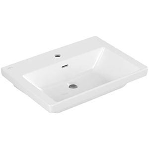 Villeroy und Boch Subway 3.0 Schrank-Waschtisch 4A706501 65x47cm, mit 1 Hahnloch/mit Überlauf, weiß