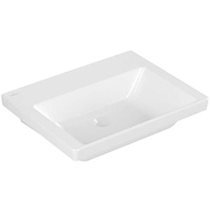 Villeroy and Boch Subway 3.0 washbasin 4A706F01 60x47cm, ground underside, without tap hole / without overflow, white