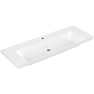 Villeroy und Boch Subway 3.0 Schrank-Waschtisch 4A70D201 130x47cm, mit 1 Hahnloch/ohne Überlauf, weiß