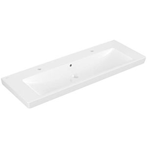 Villeroy & Boch Waschtisch Subway 2.0 7176D201 130 x 47 cm, weiss, 2 Hahnlöcher, mit Überlauf