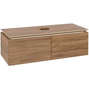 Villeroy und Boch Legato Waschtischunterschrank B60900RH 120x38x50cm, Waschtisch mittig, Kansas Oak