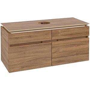 Villeroy und Boch Legato Waschtischunterschrank B61000RH 120x55x50cm, Waschtisch mittig, Kansas Oak