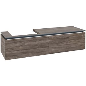 Villeroy und Boch Legato Waschtischunterschrank B68800RK 160x38x50cm, Waschtisch links, Stone Oak