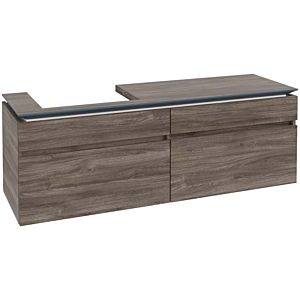 Villeroy und Boch Legato Waschtischunterschrank B68900RK 160x55x50cm, Waschtisch links, Stone Oak