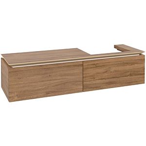 Villeroy und Boch Legato Waschtischunterschrank B69000RH 160x38x50cm, Waschtisch rechts, Kansas Oak