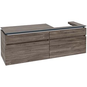 Villeroy und Boch Legato Waschtischunterschrank B69100RK 160x55x50cm, Waschtisch rechts, Stone Oak