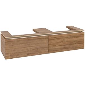 Villeroy und Boch Legato Waschtischunterschrank B69200RH 160x38x50cm, für 2 Waschtische, Kansas Oak