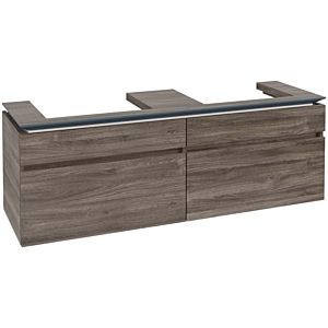 Villeroy und Boch Legato Waschtischunterschrank B69300RK 160x55x50cm, für 2 Waschtische, Stone Oak