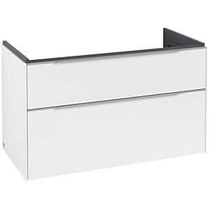 Subway 3.0 Villeroy et Boch vasque C57000VF 97,3x57,6x47,8cm, sans LED / poignée aluminium brillant, blanc pur