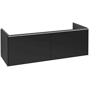 Subway 3.0 Villeroy et Boch vasque C60100VL 127,2x42,9x47,8cm, sans LED / poignée aluminium brillant, noir volcan