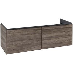 Subway 3.0 Villeroy et Boch vasque C60101RK 127,2x42,9x47,8cm, sans LED / poignée Volcano black, stone oak