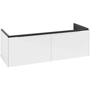 Subway 3.0 Villeroy et Boch vasque C60101VE 127,2x42,9x47,8cm, sans LED / poignée Noir volcan, blanc brillant