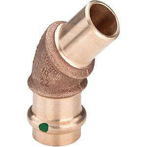 Viega elbow 281564 18 mm, 45 °, gunmetal or silicon bronze, SC-Contur, spigot end