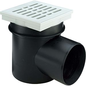 Viega Kellermeister cellar drain 148607 black plastic, DN 100, vertical drain, without odor trap