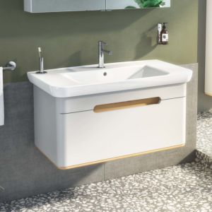 Vitra Sento washbasin furniture set 65987 98x48.5x52cm, 1 full extension, light grey matt, decor