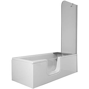 Vitra Conforma 57940095000 170 x 75 cm, rectangulaire avec entrée à gauche, blanc , avec système balnéo