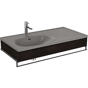 Vitra Equal 66059 102,5x52cm, avec lavabo pour meuble asymétrique, gris pierre, avec panneau en bois d&#39;orme