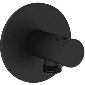 Vitra Origin wall elbow A4262536 matt black, G 2000 / 801 , with hand shower holder
