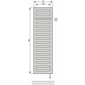Zehnder Metropolitan Bar design electric radiator ZM1Z1650A300020 MEPE-180-050/GD, 1750 x 500 mm, gray aluminum