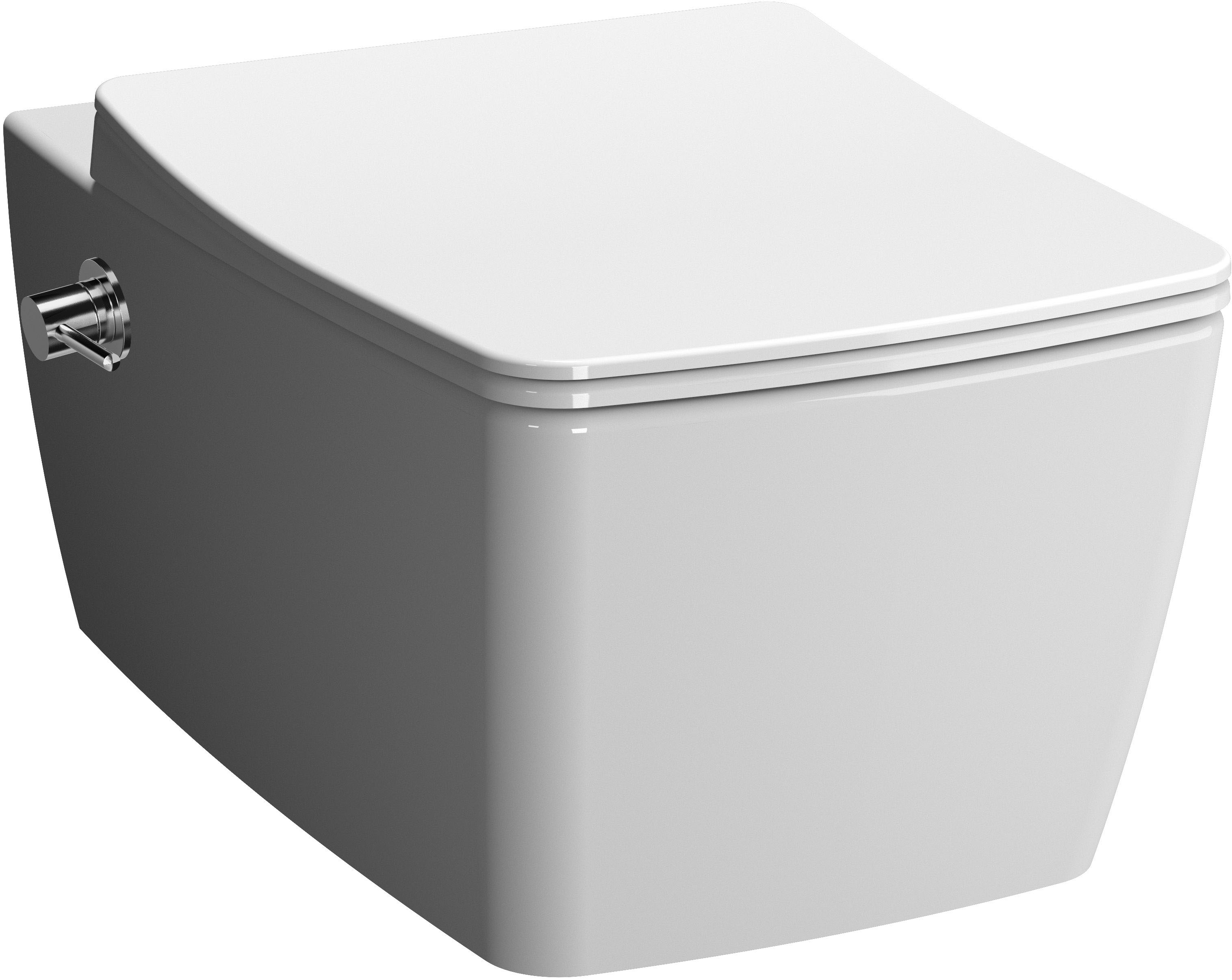 Vitra Metropole Wall Mounted Washdown Wc 7672b003 1684 White With Bidet Function And Tap On The Right 36x56cm 3 6 L