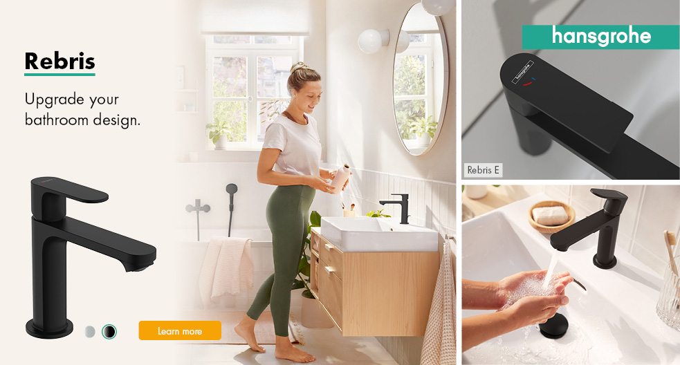 hansgrohe rebris e basin mixer tap black